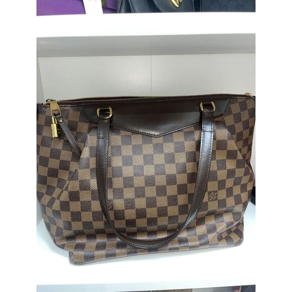 Louis Vuitton Damier Ebene Canvas Iena MM Tote Bag - Picture 2 of 4